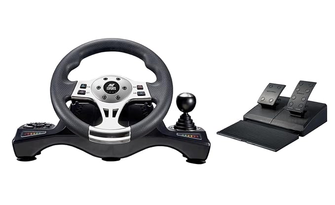 ANT ESPORTS GW190 CORSA RACING WHEEL WITH PEDAL (BLACK)