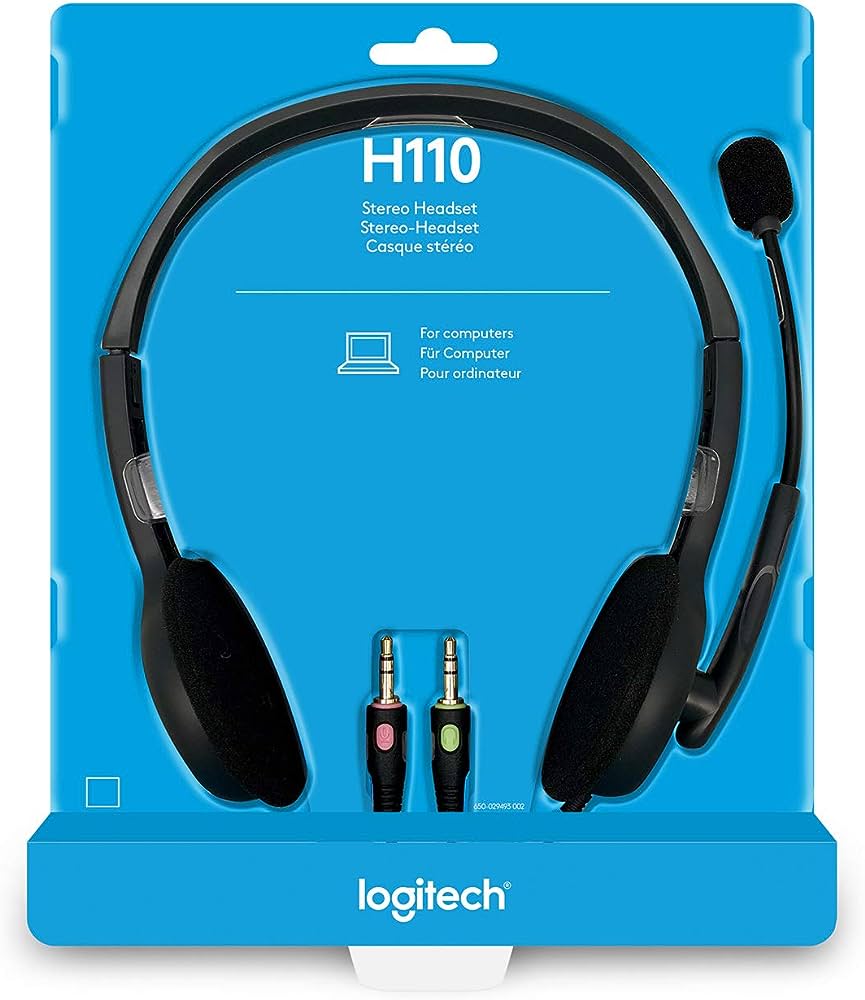 Logitech H110 Wired Headphones with Mic