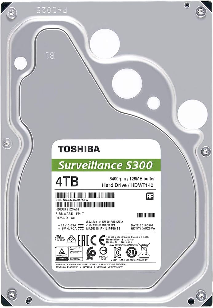 TOSHIBA 4TB 3.5 inch Surveillance Internal Hard Drive