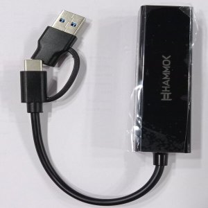Hammok Konnect USB/ Type C to Lan+ 3 Port USB 2.0 Hub